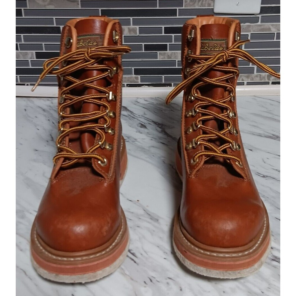 Cabela's Men's Brown Faux Leather Fly Fishing Angler Felt Sole Boots Size 8 - Picture 2 of 7